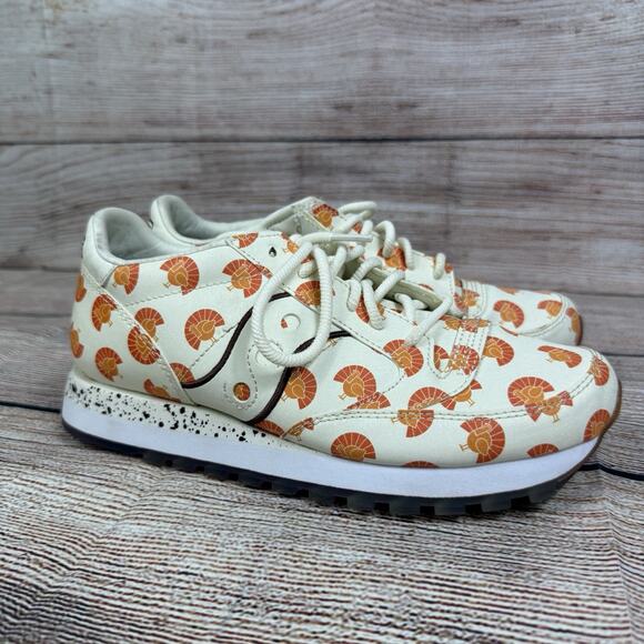 Saucony X Pardon Me Jazz Original "Thanksgiving Turkey" Print Sneakers Mens 6.5 - Picture 14 of 14